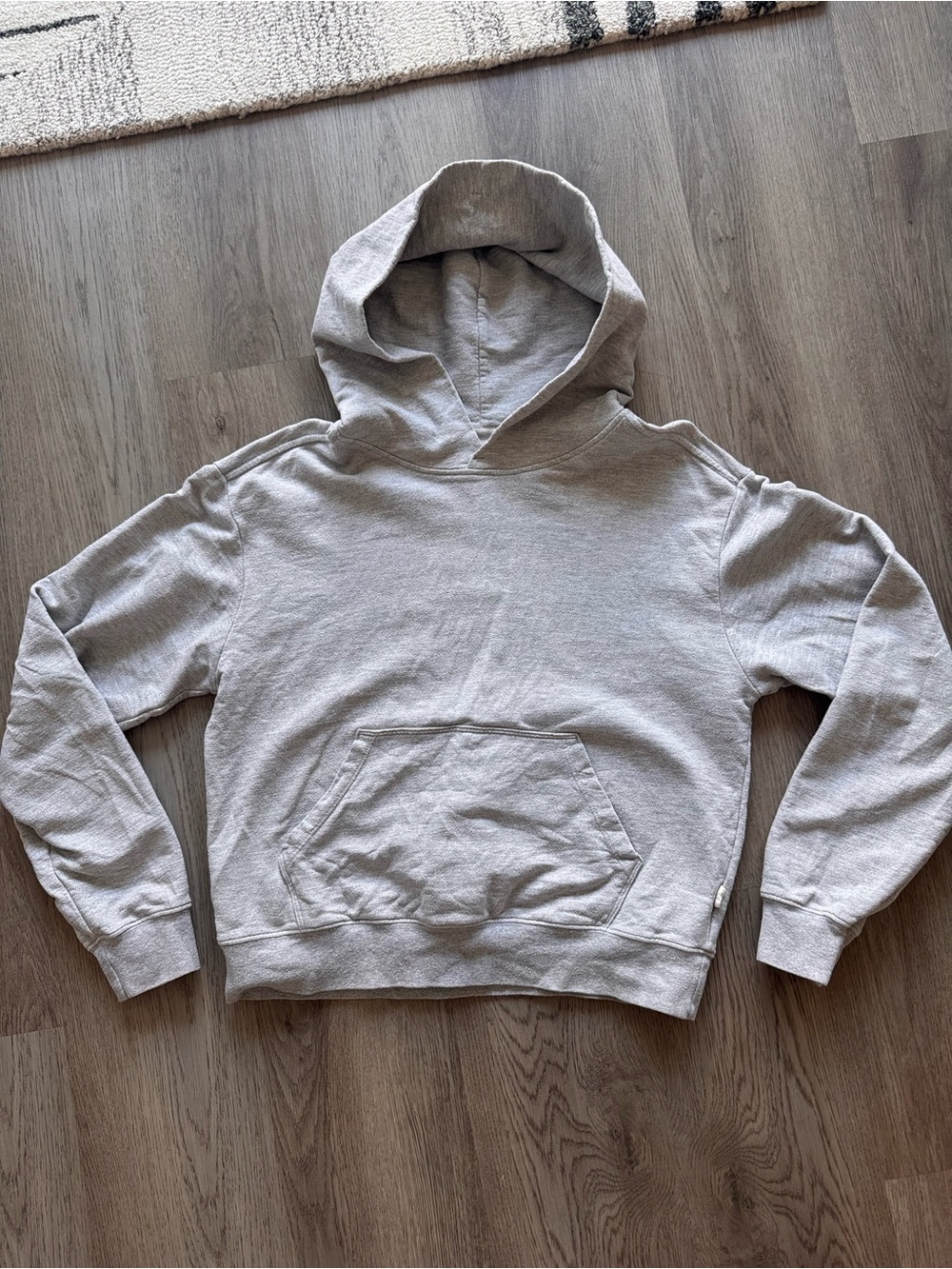 American Giant Light Gray Hoodie Sweatshirt